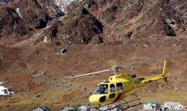 Helipad service started for devotees going to Kedarnath