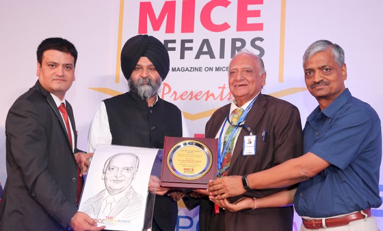 MICE Affairs presented LIFETIME ACHIEVEMENT AWARD to Mr. Om Prakash Director – INORBIT Tours Pvt Ltd.