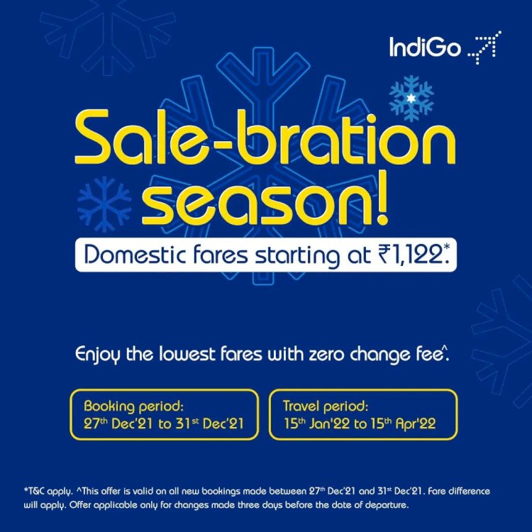 IndiGo's year-end sale fares starting INR 1,122
